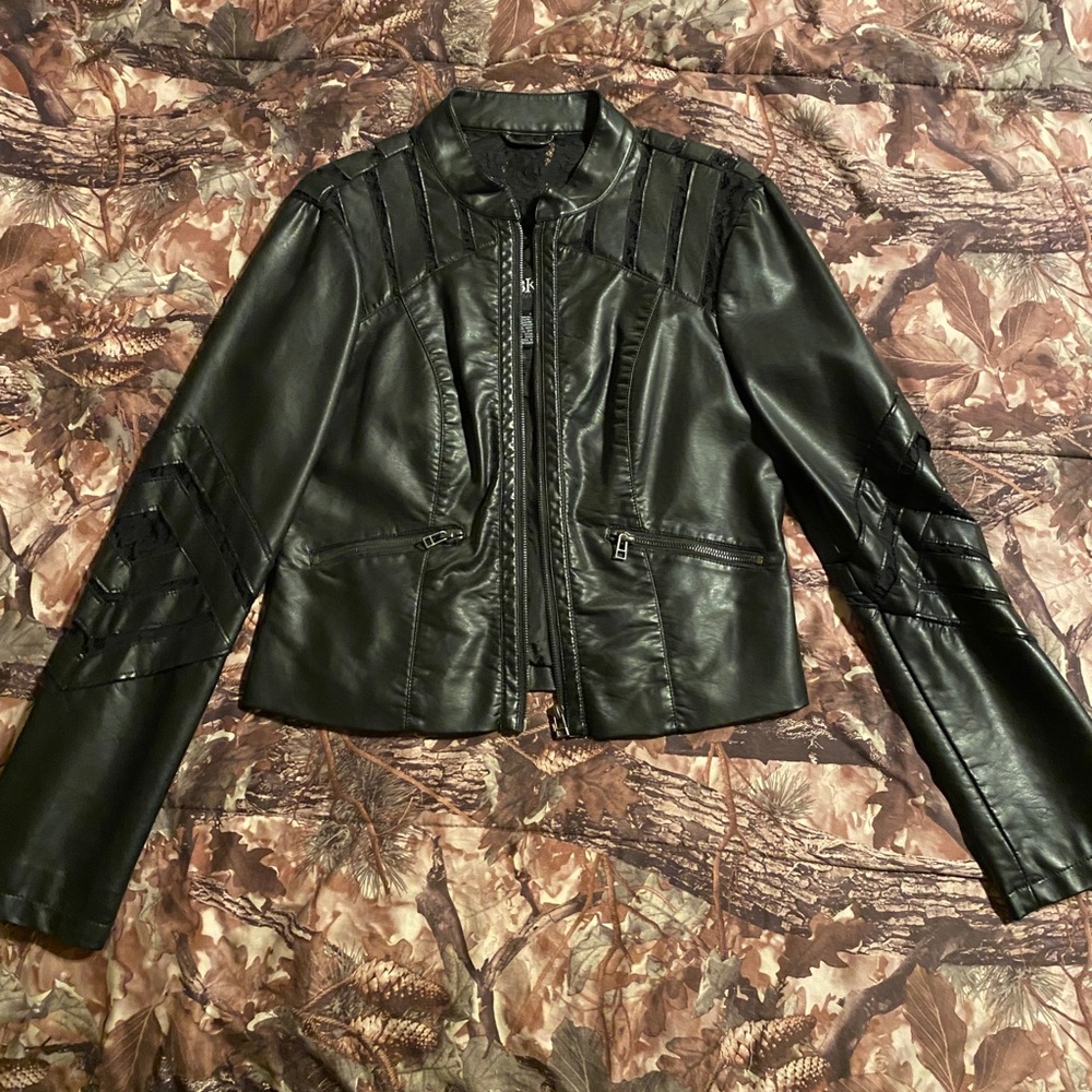 BKE Pleather Jacket, Black, L